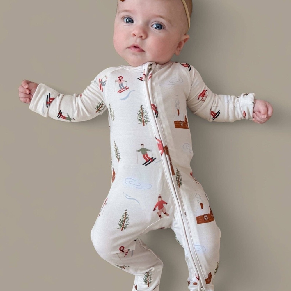 Dream Big Little Co Baby Chalet Ski Winter Convertible Romper Footie